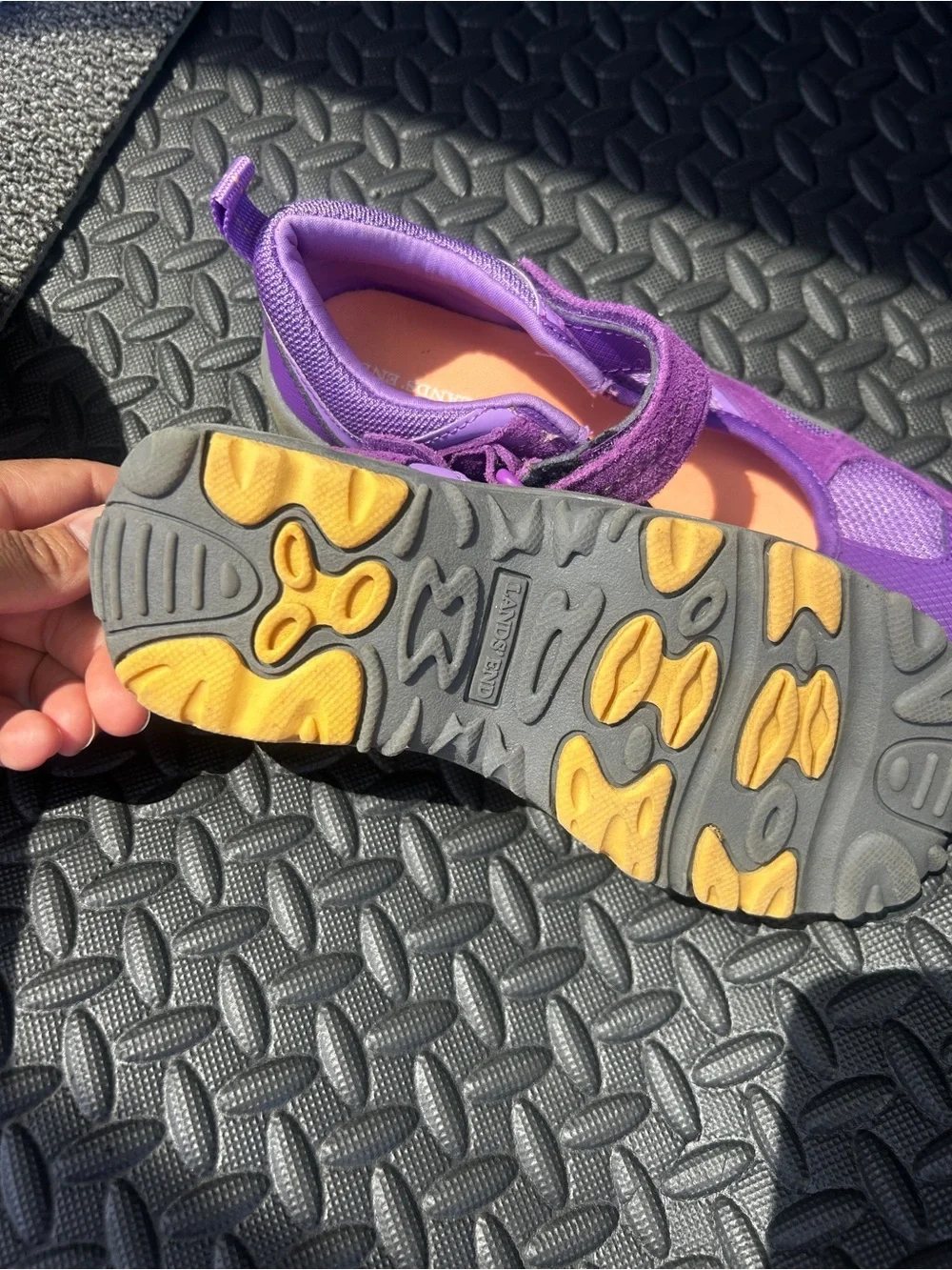 Lands' End Purple Kids Mary Jane Sandals